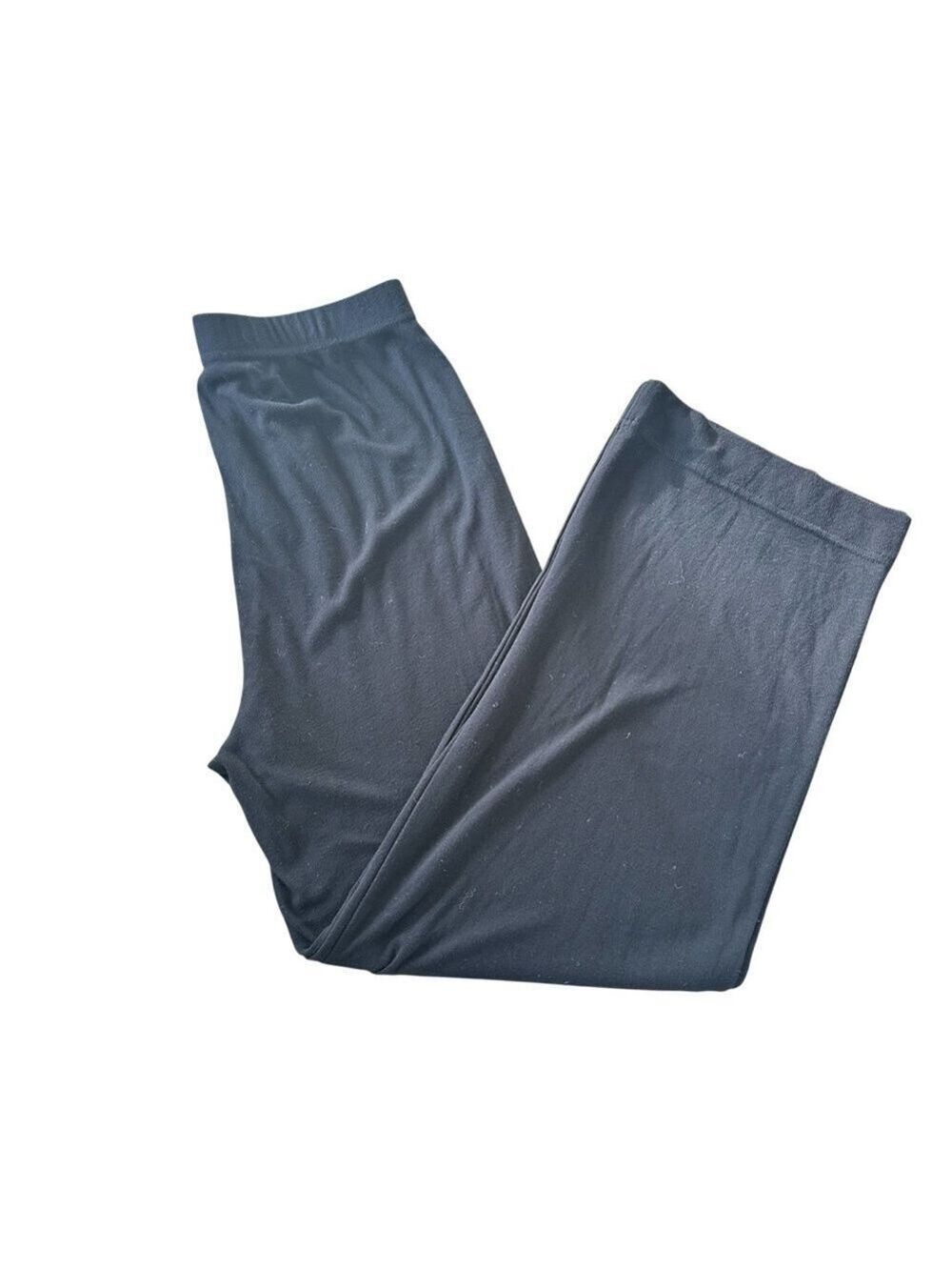 St John Pull On Wide Leg Pants Size Medium Black